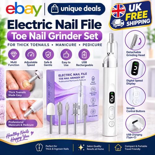 Electric nail file toe - nail,